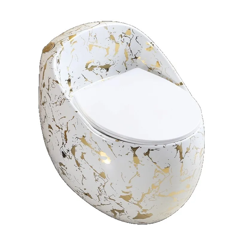 Customized foreign trade Cross-border Middle East India and Pakistan Vietnam color gold electroplated gold ceramic toilet