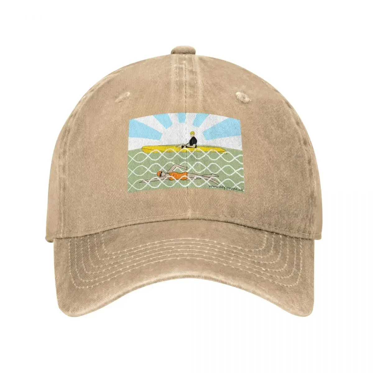 MYSWIM Open Water Swimming And Swimming Catalina Channel. A Triple Crown Swim (female Swimmer) Baseball Cap