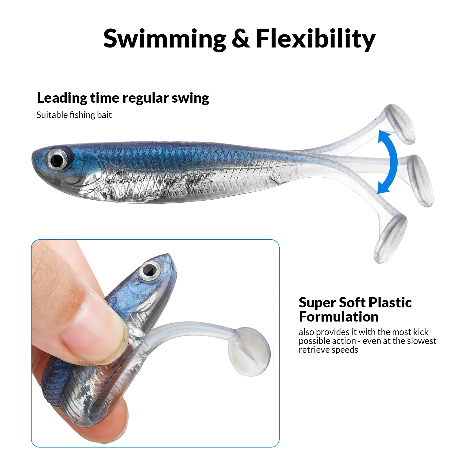 Shad Swimbait Soft Lures 6
