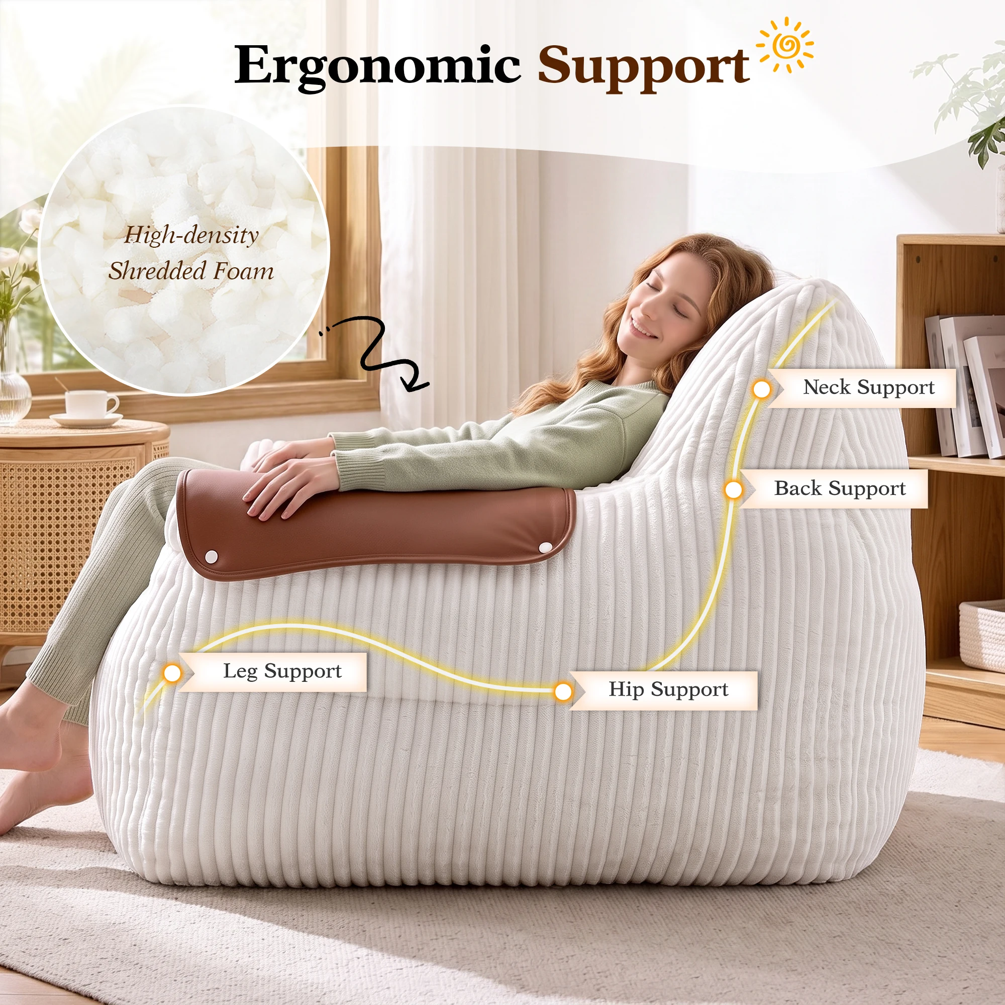 Oversized Double Bean Bag Sofa 3