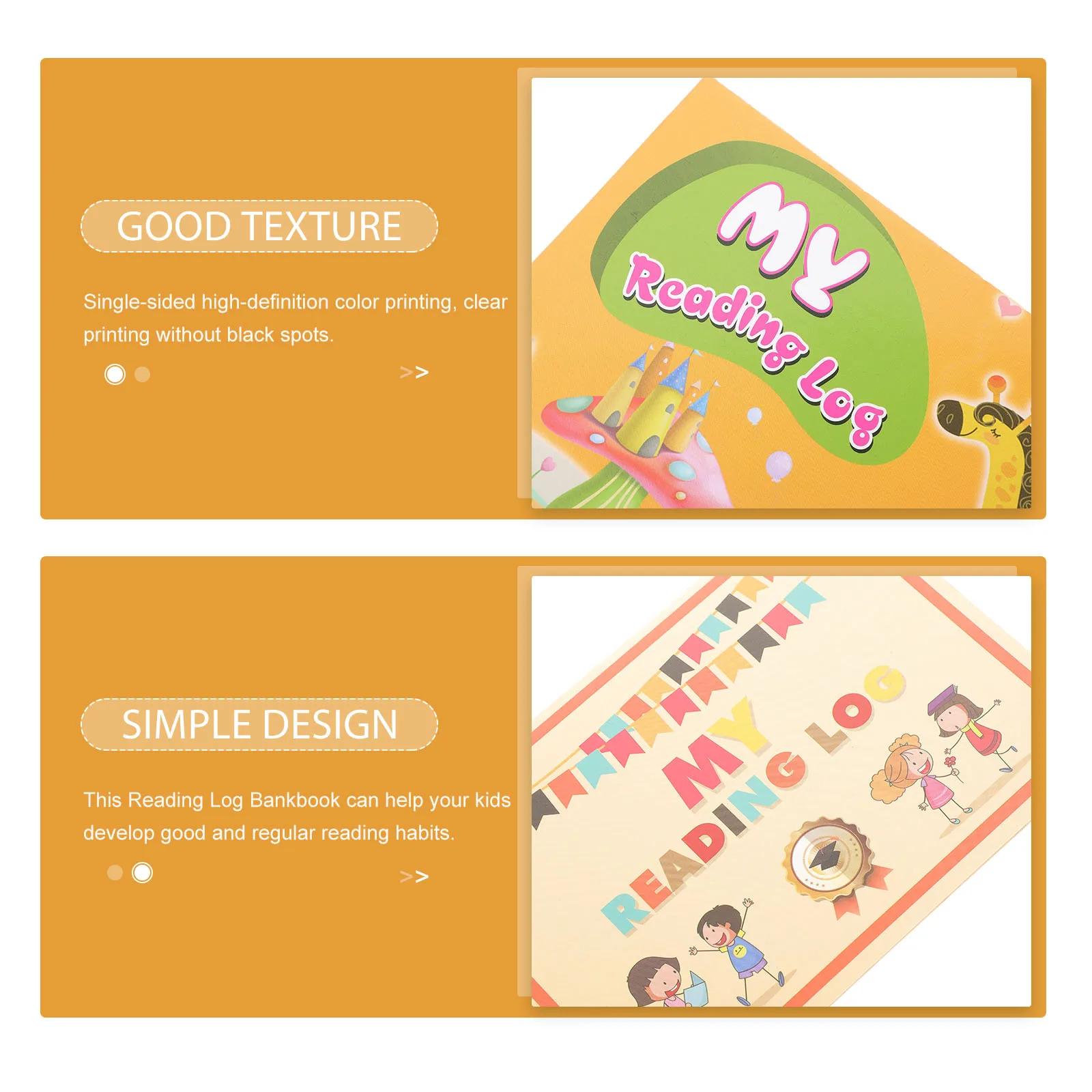 

10pcs Kids Reading Log English Bankbook Score Card Educational Tool for Children Habit Development Colorful Cartoon Design