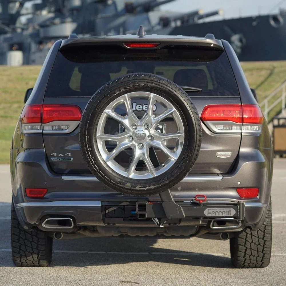 Off-road vehicle hitch spare tire rack custom