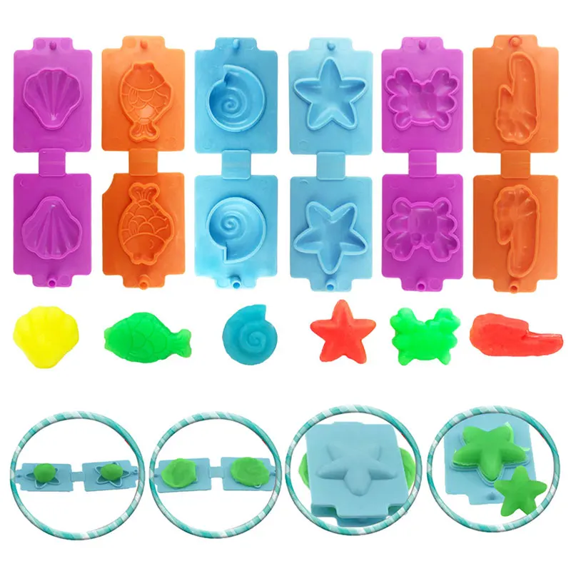 DIY Plasticine Mold Modeling Clay Accessories Play Dough Tool Kit Plastic Set Knife Mold Kids Educational Toys