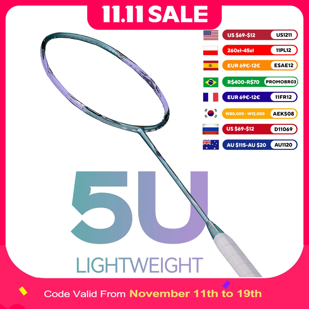 كاواساكي مضرب كرة الريشة المهنية 5U خفيفة للغاية ألياف الكربون مضارب كرة الريشة التنين 66 مع غطاء القضية ، قبضة كرة الريشة #1