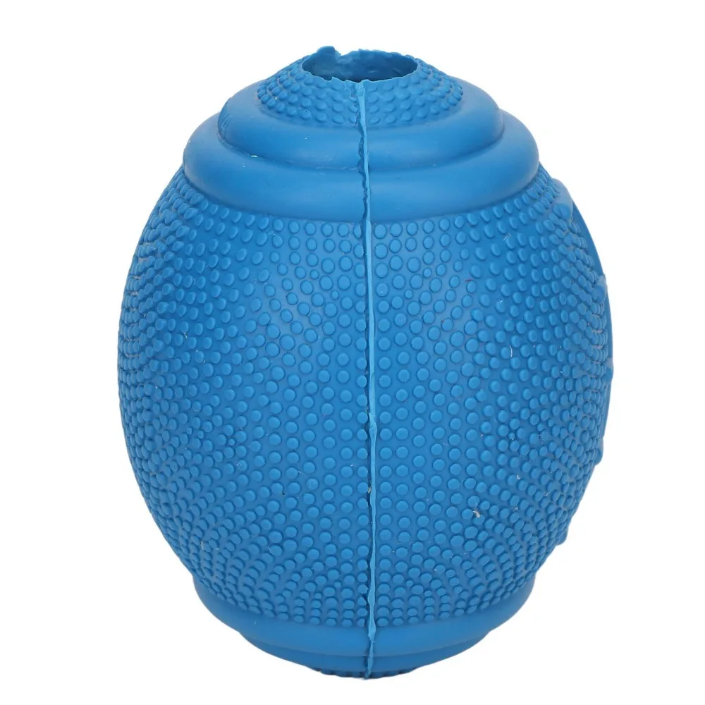 Rubber Dog Rugby Toy Oval Rugby Shape Uniform Single Size Pet Chew Ball Bite Tough Texture Solid Single Tone Interactive Pet Toy