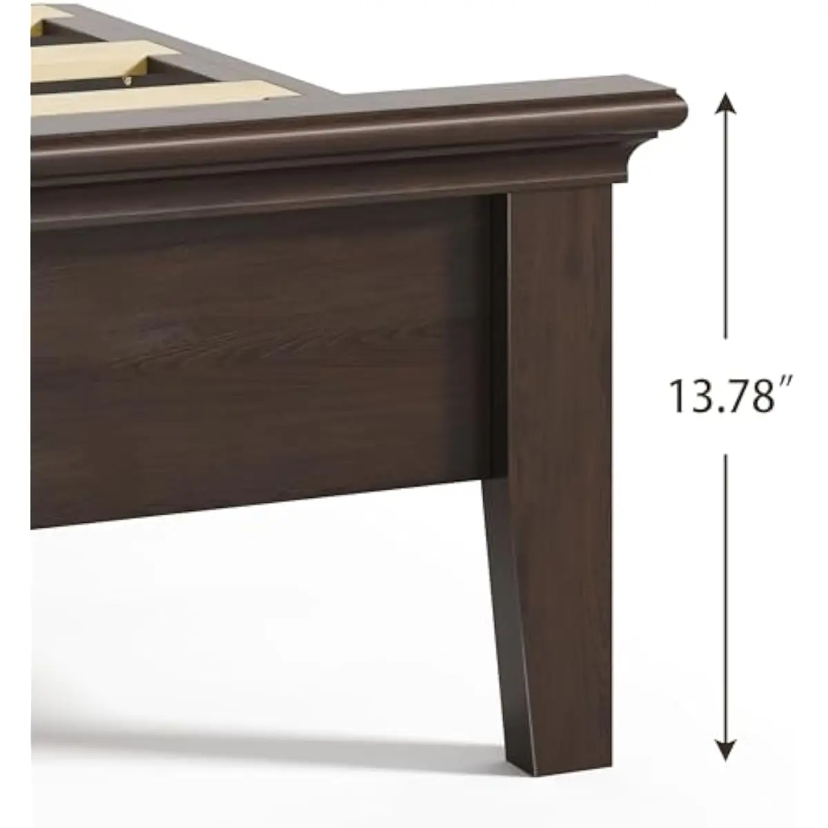 Queen Bed Frame Solid Wood And Metal Construction Tall 41 Inch Headboard With Built In USB Charging Port Smart RGB LED Lighting