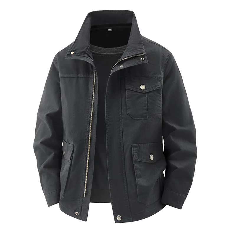 

Качественные мужские хлопковые куртки-карго с несколькими карманами, новые осенние мужские куртки-бомберы в стиле милитари, мужские свободные повседневные пальто, размер 4XL