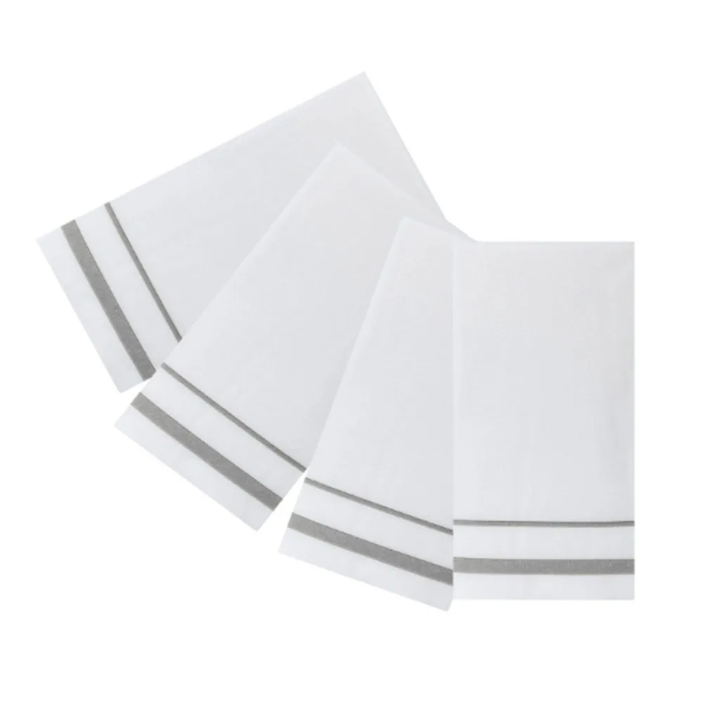 

50 Piece Dust-free Paper Disposable Table Napkin Striped Print Biodegradable Disposable Serviette Soft Tissue Paper