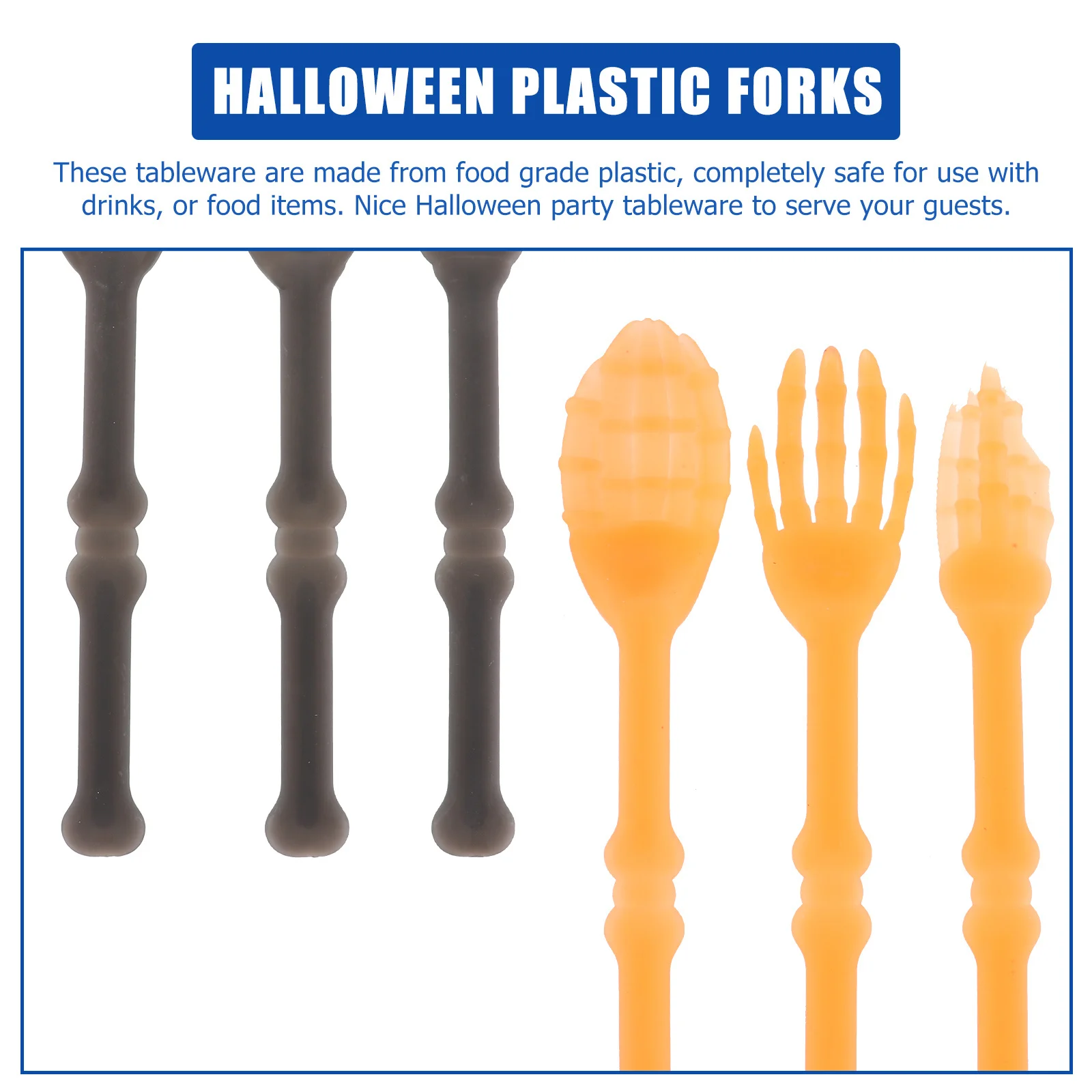 

2 Sets Tableware Silicone Forks Spoons Party Supplies Kitchen Dining Bar Use Mixed Colors Halloween Party Tableware Silicone