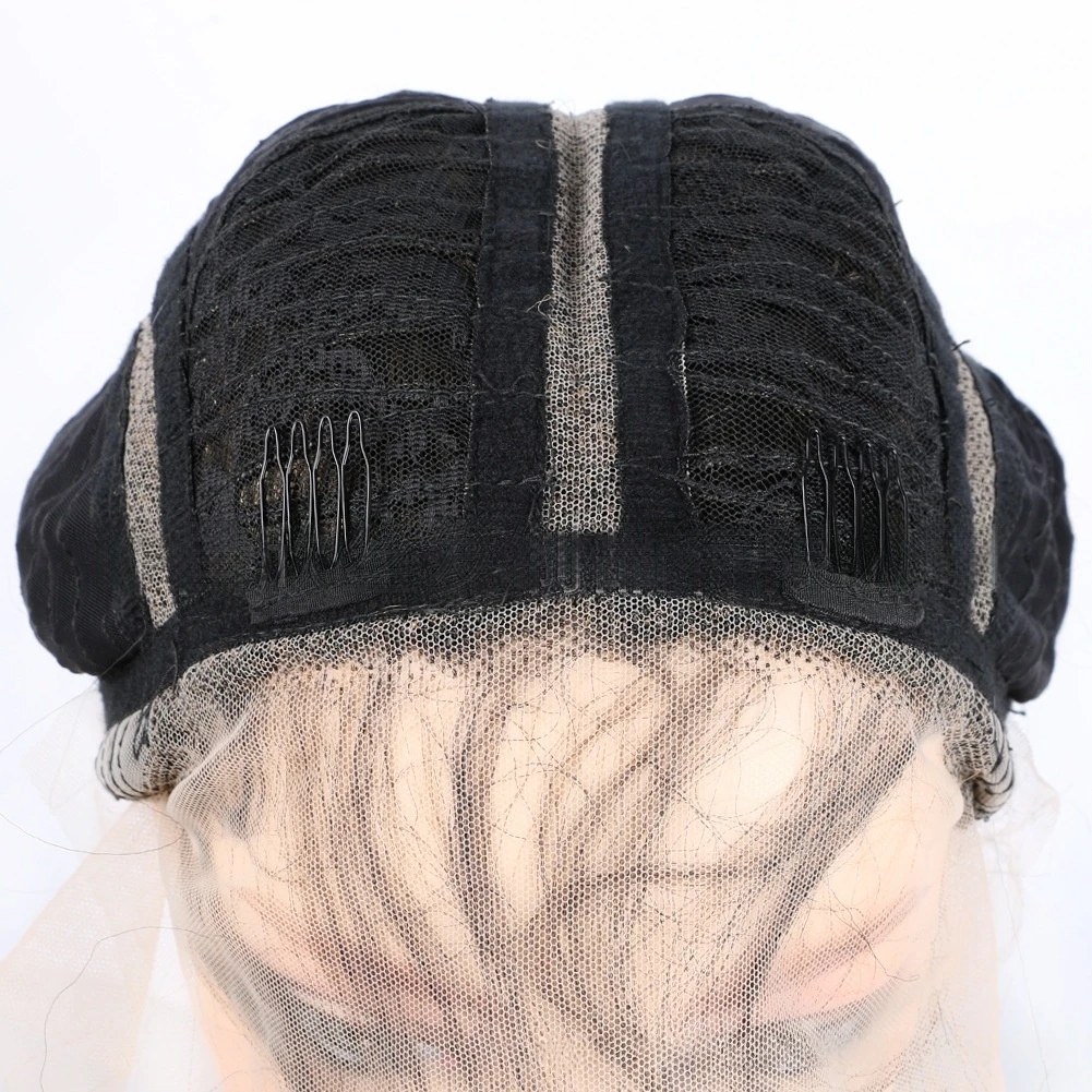Wig Renda Depan Kepang Sintetis dengan Rambut Bayi Wig Rambut Kepang Panjang 32 Inci Wig Renda Kepang Sintetis Wig Suhu Rendah