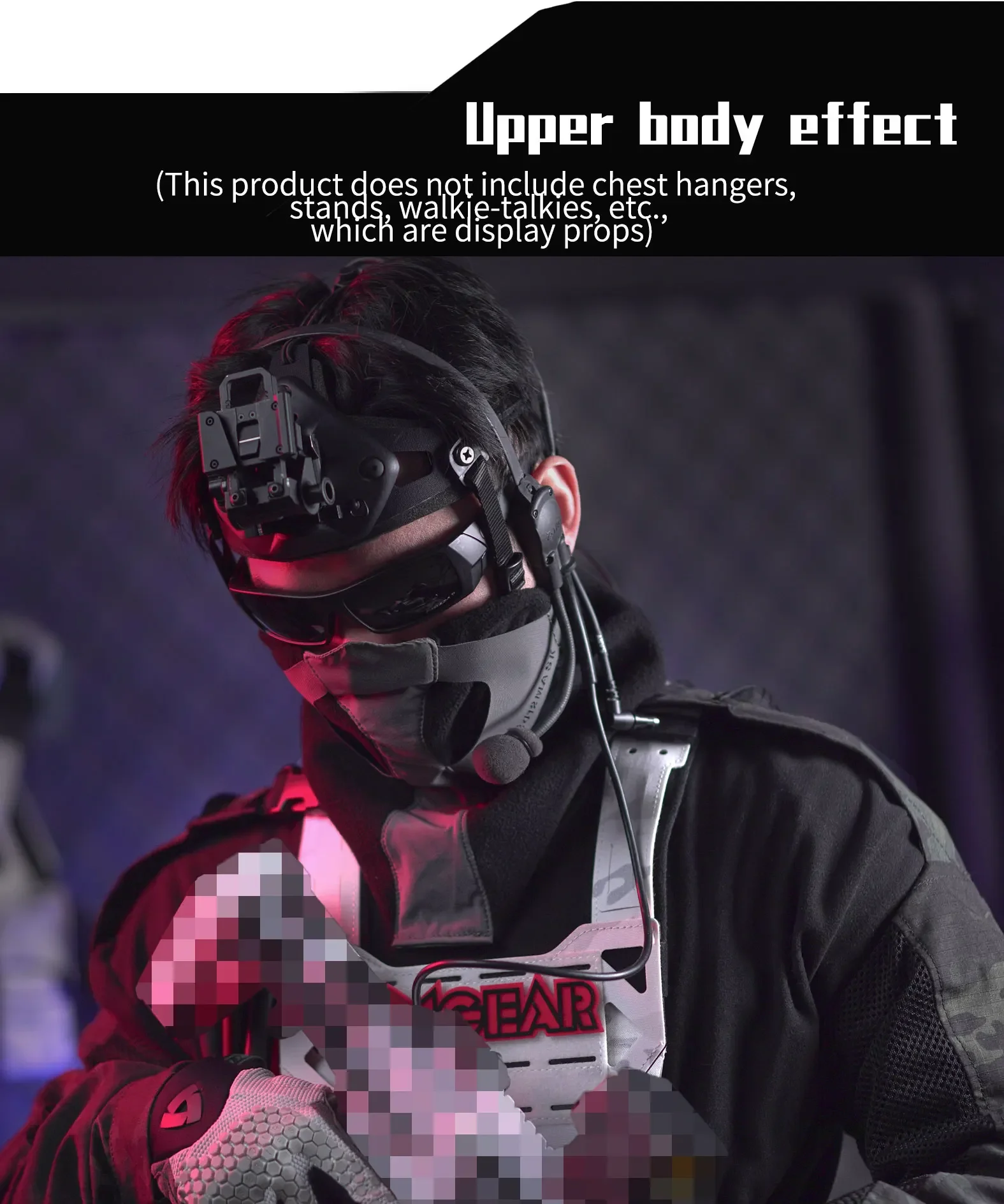 إطار نظارات الرؤية الليلية من DMgear لتركيب خوذة كاميرا الحركة، وحامل، وإكسسوارات ألعاب الحرب للمغامرات الخارجية، وقطار CS الواقعي