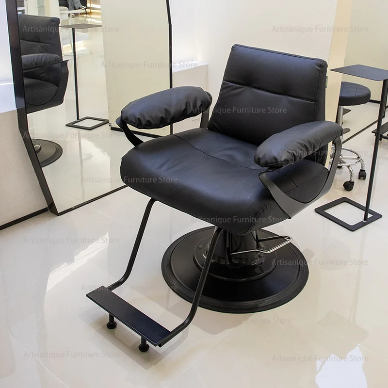 Classic Salon Chair Reclining Backrest Barber Chair Metal Frame Spa Professional Spa Hair Salon Beauty Studio sillón de barbería