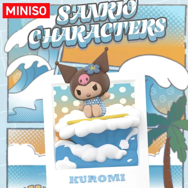 

Miniso Sanrio Summer Surf Series слепая коробка HelloKitty аниме фигурка магнит на холодильник украшения игрушка подарок украшения коллекционные предметы