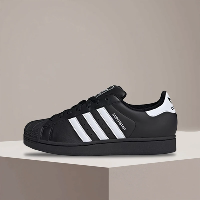 adidas Originals Superstar 2: Stylish, versatile, comfortable,slip-resistant,and durable low-top sneakers—Black and White JI0079