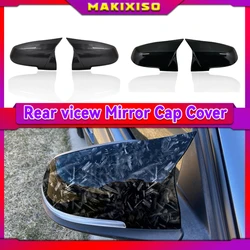 2 Pieces Rearview Mirror Cover Cap Carbon Black for BMW Series 1 2 3 4 X M 220i 328i 420i F20 F21 F22 F23 F30 F32 F33 F36 X1