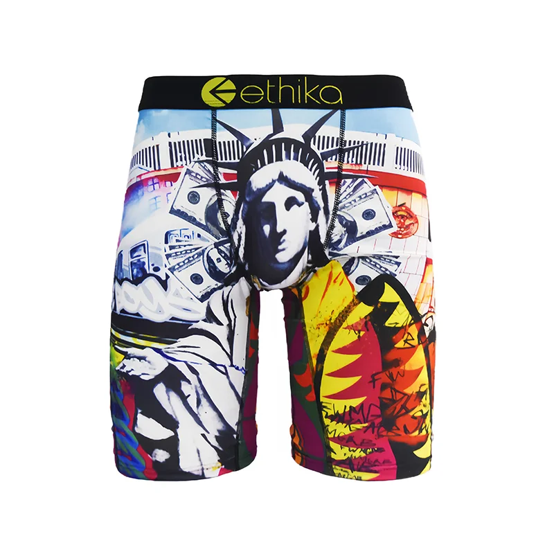 

ETHIKA мужские сексуальные дышащие трусы-боксеры 1 шт. размера плюс S-3XL удобное нижнее белье плавки мужские трусы нижнее белье