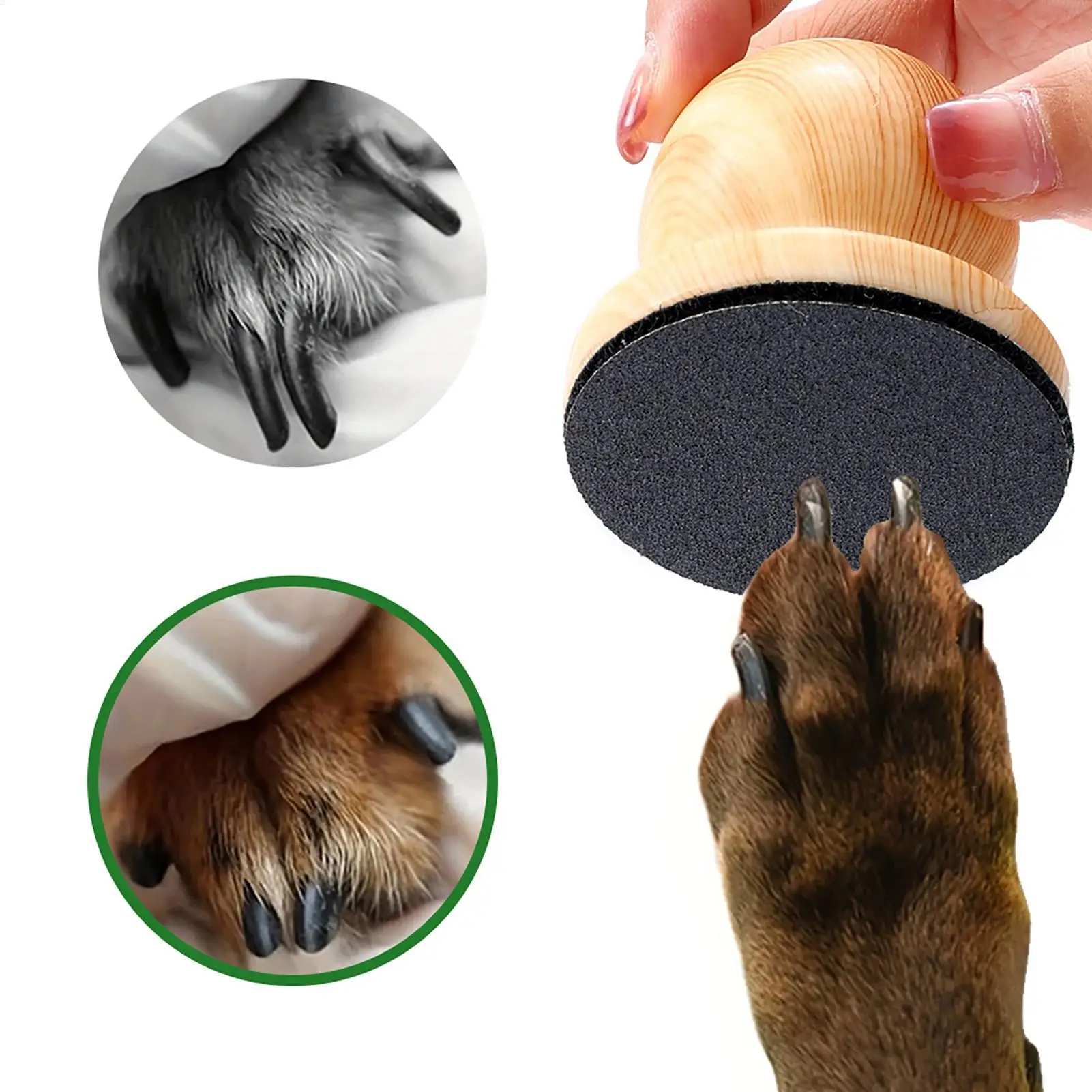 Nail File for Dogs 4 Replaceable Sandpaper Grooming Tool Cat Nail File Scratch Pad pet Grooming Trimming Grinding