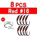 8 piezas ROJAS talla 16