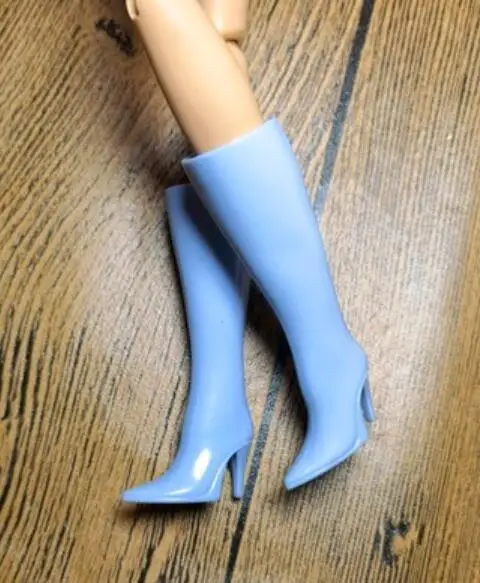 High Heels Puppe flache Füße Schuhe weiße Stiefel Geschenke Zubehör für Ihre 1/6 Barb Puppen TpQ88 – Detail 29