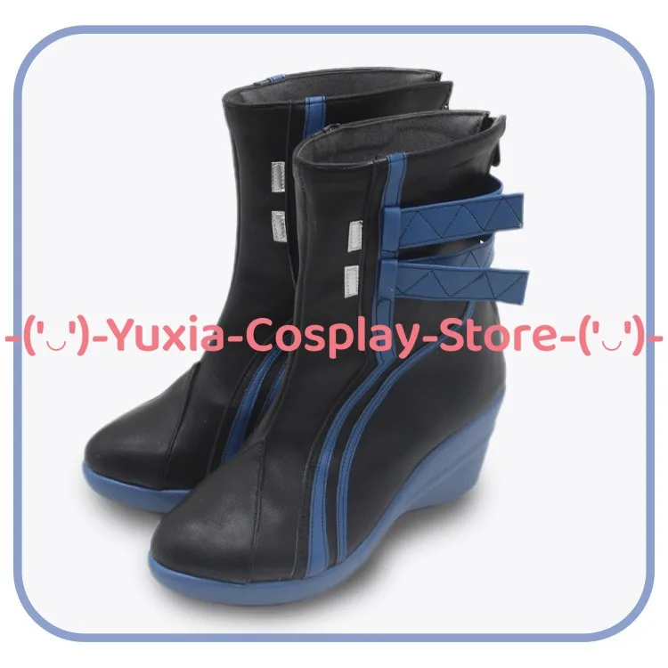 유샤이아코스프레! 루나 스노우 코스프레 신발 애니메이션 게임 캐릭터 소품 PU 가죽 부츠 할로윈 카니발 파티 의상