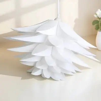 قابل للتعديل لوتس على شكل PP غطاء مصباح لتركيبات لمبة LED سهلة التنظيف الزخرفية سقف قلادة لغز ضوء الحدث المنزلي