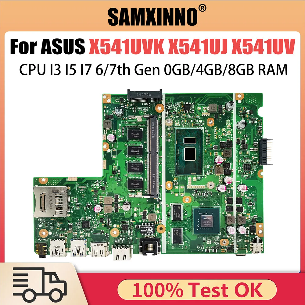 

X541UVK Laptop Motherboard For ASUS X541UJ X541UV X541U F541U A541U Notebook Mainboard I3 I5 I7 CPU GT920M 0GB 4GB 8GB RAM