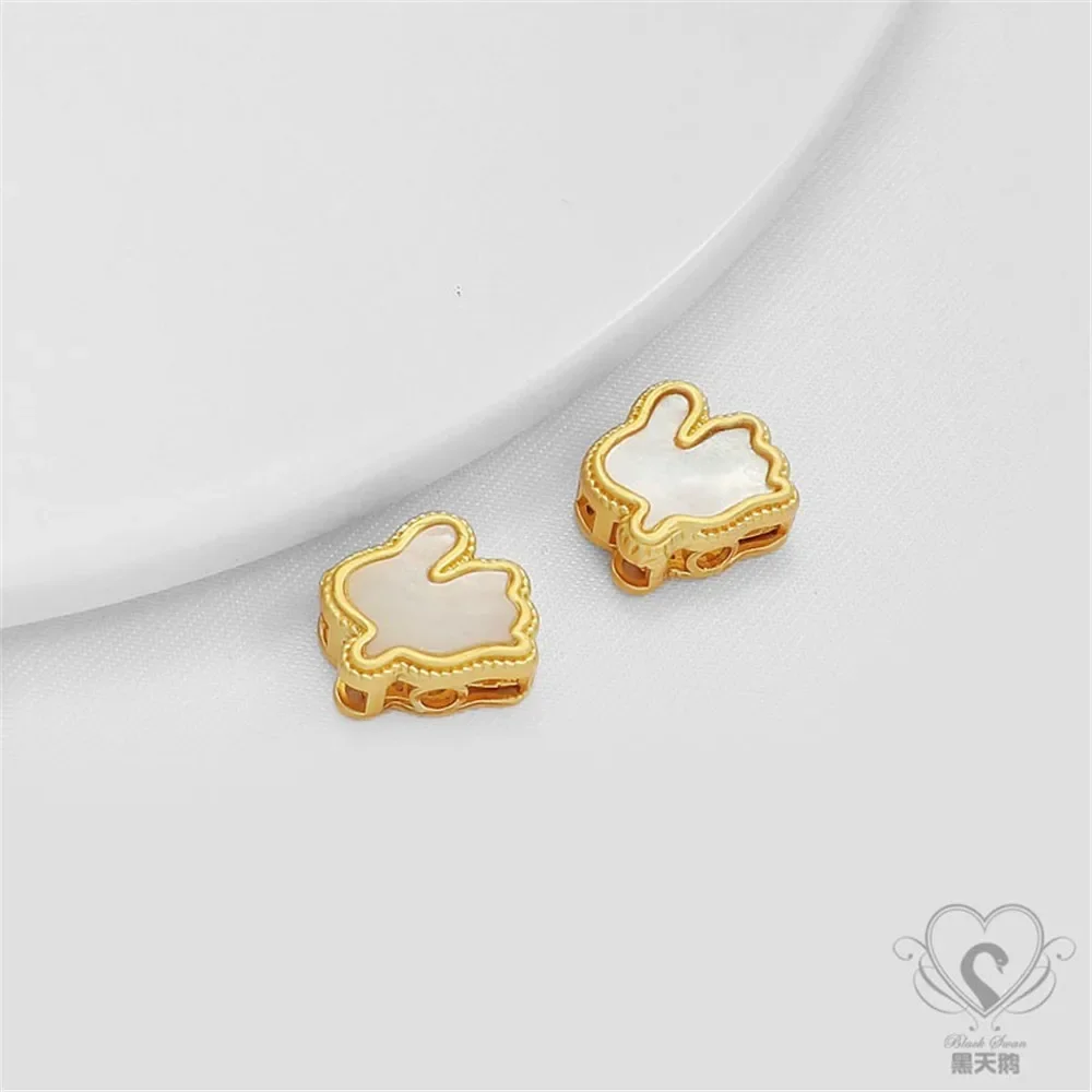 

Ancient Method Gold Matte White Butterfly Black Shell Rabbit Pendant Bead Diy Handmade Material Jewelry Accessories Charm Pendan