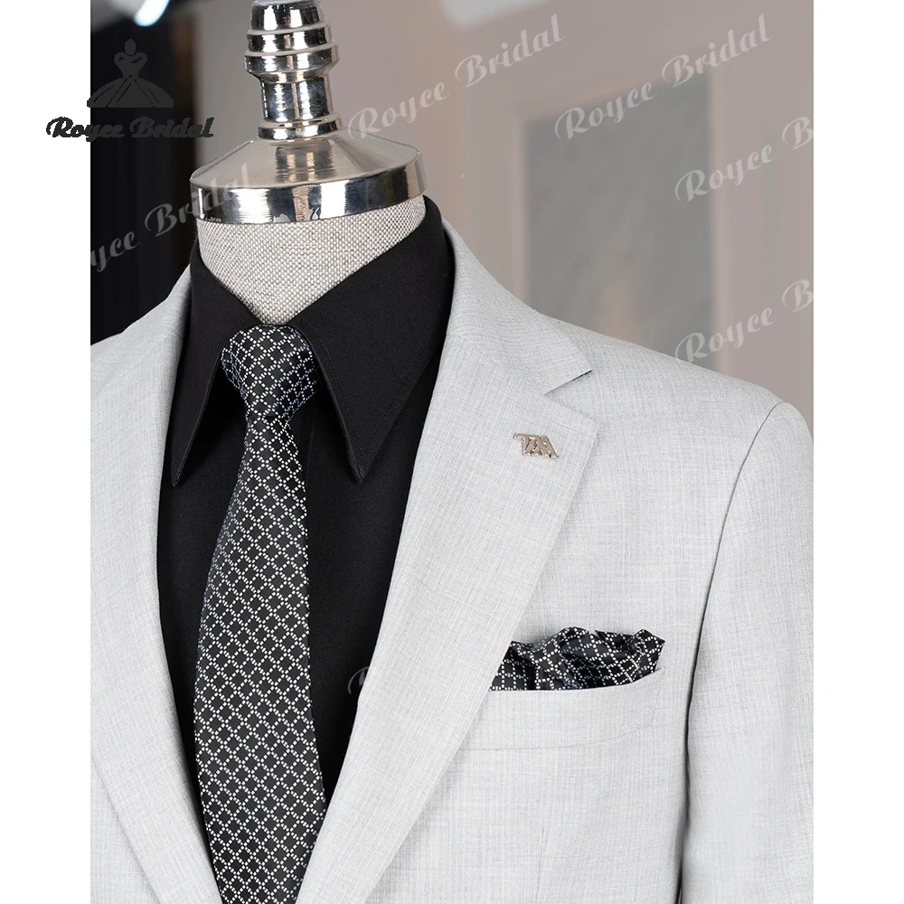 Notch Revers Tweedelig Heren Trouwpak 2026 Single Breasted Zakelijk Avondpak Aangepaste trajes para hombre