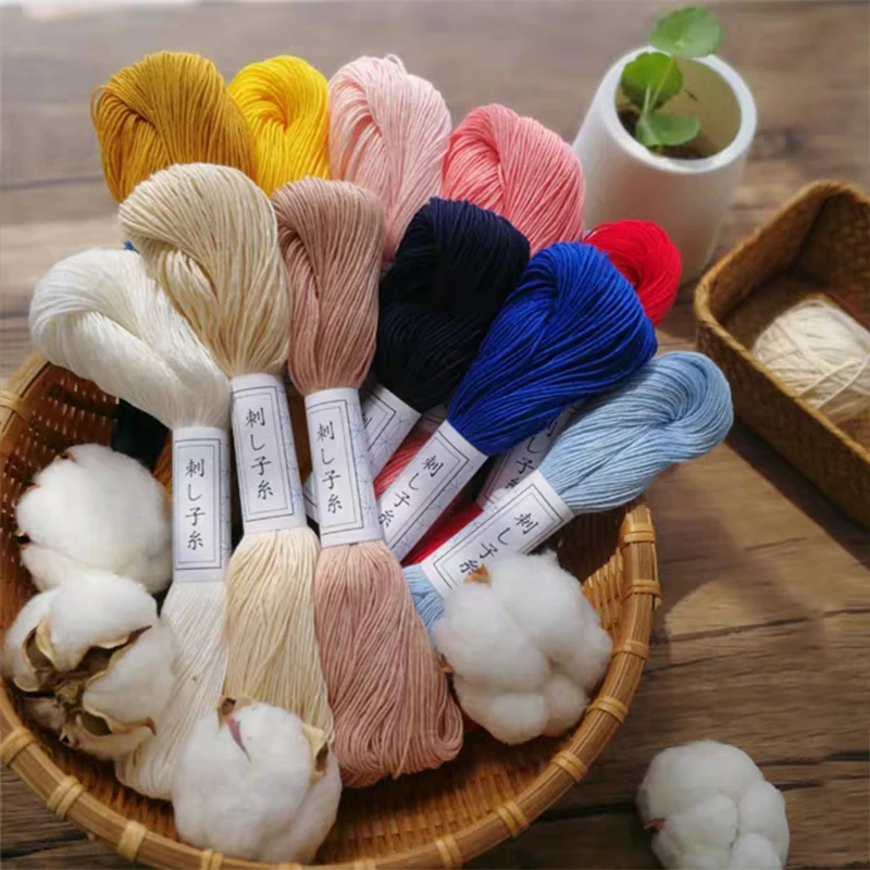 

New Cotton Embroidery Thread 6 Strands Multi-color 100 Meters Home Fabric Bag DIY Handmade Material Embroidery Cotton Thread