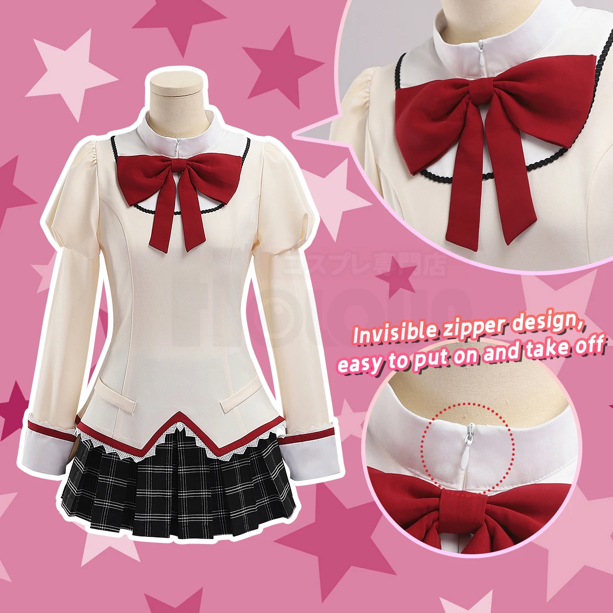 HOLOUN Puella Magi Madoka Magica Anime Kaname Madoka Cosplay Costume Jk Skirt Akemi Homura Tomoe Mami Miki Sayaka Sakura Kyoko