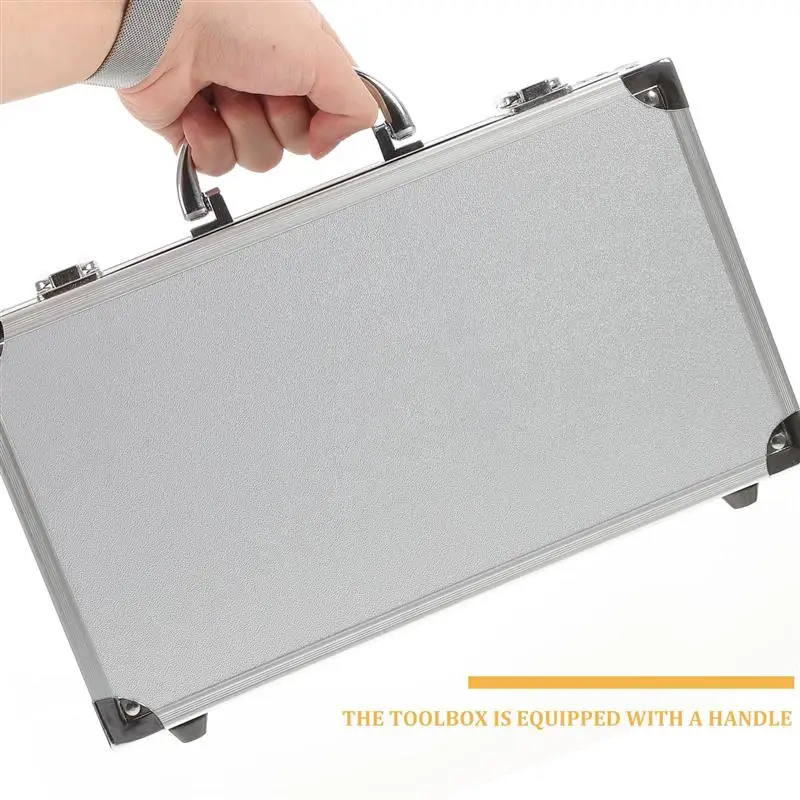 Aluminum Alloy Tools Case Tools Suitcase Equipment Instrument Box Metal Tool Box Multi-Purpose Carrying Case Toolbox Organizer