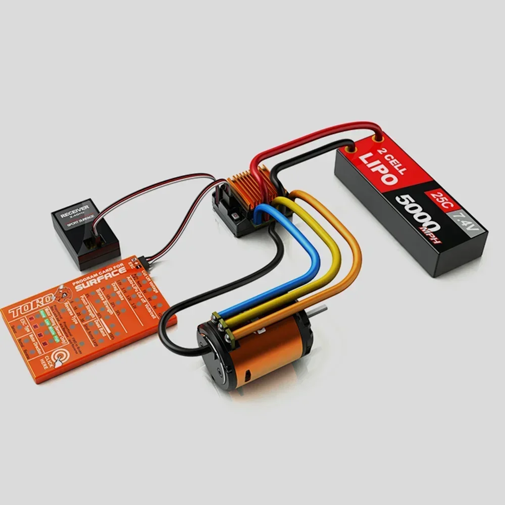 SKYRC Cheetah 1/10 CS60 60A Sensored ESC with 8.5T-21.5T Brushless Motors (4000KV-1600KV) for high-performance RC cars