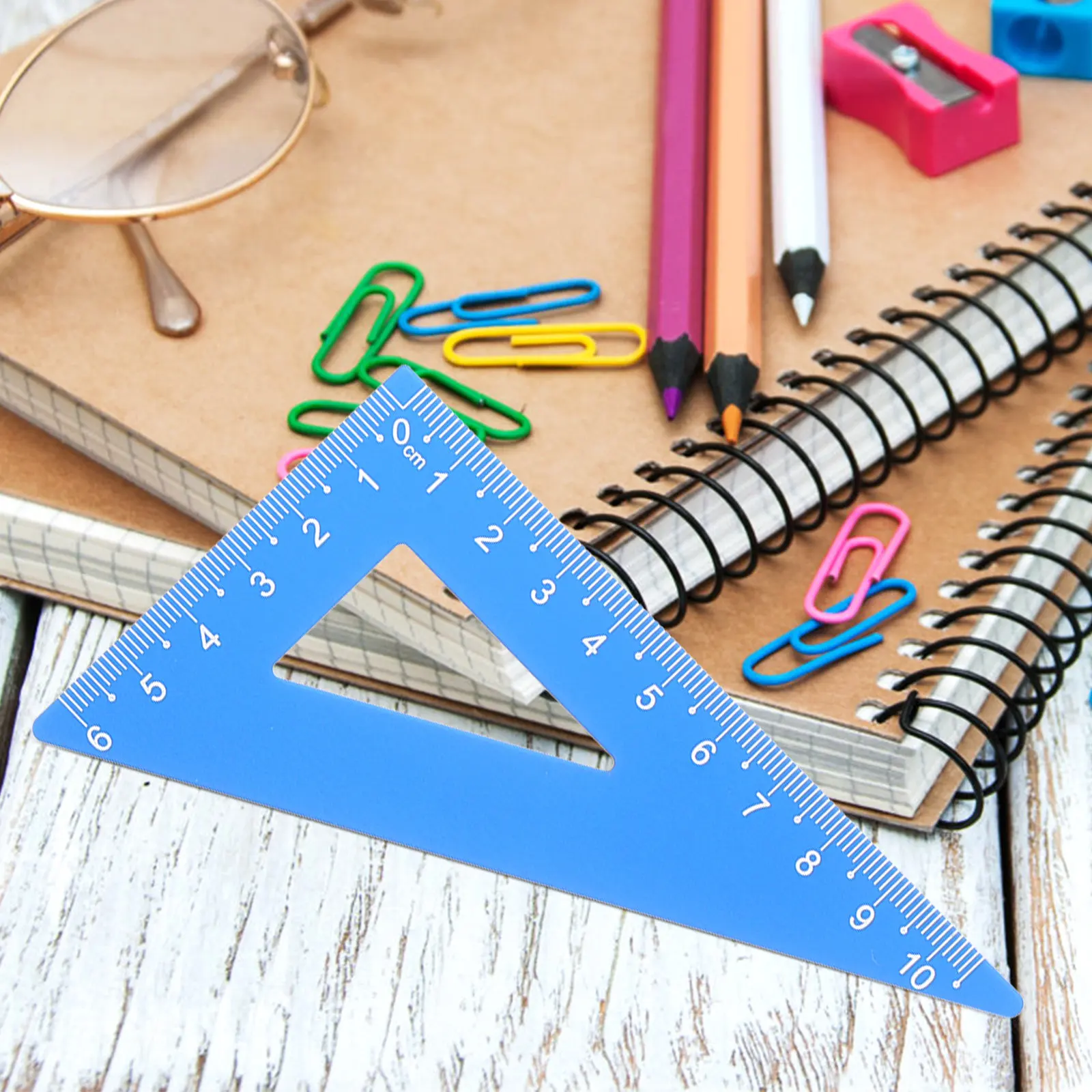 Aluminum Alloy Professional Drafting Ruler Set Ergonomic Geometry Tools for Students Office School Measuring Protractor Triangle