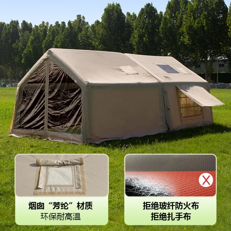 Custom Winter Air Inflatable Cabin House Camping Tent Outdoor Waterproof House Air Sealed Tent Household Family Camping Tent