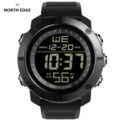 NORTH EDGE-relojes digitales para hombre, cronómetro deportivo con alarma de Hora Mundial militar, resistente al agua hasta 50M, 2022