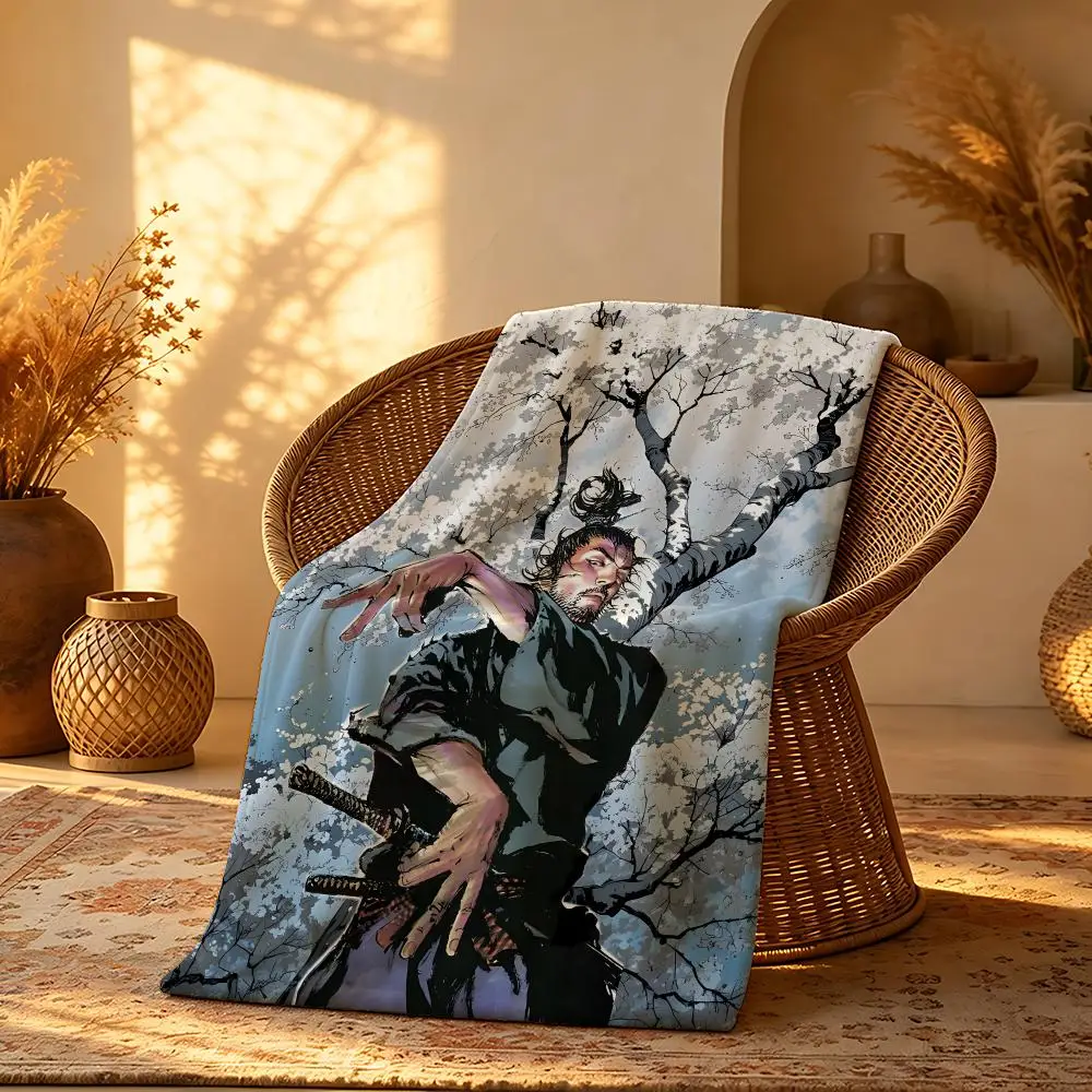 Manga Vagabond Throw Short Plush Throw Blanket Soft Skin-Friendly Multi-Scene Home Office