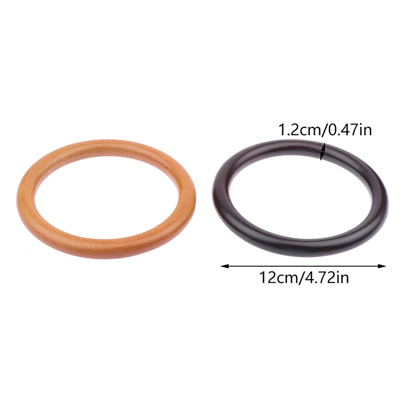 1Pcs Round Wooden Bag Handle Ring DIY Purse Handbag Handles Replacement Luggage Handcrafted Bag Making Accessories