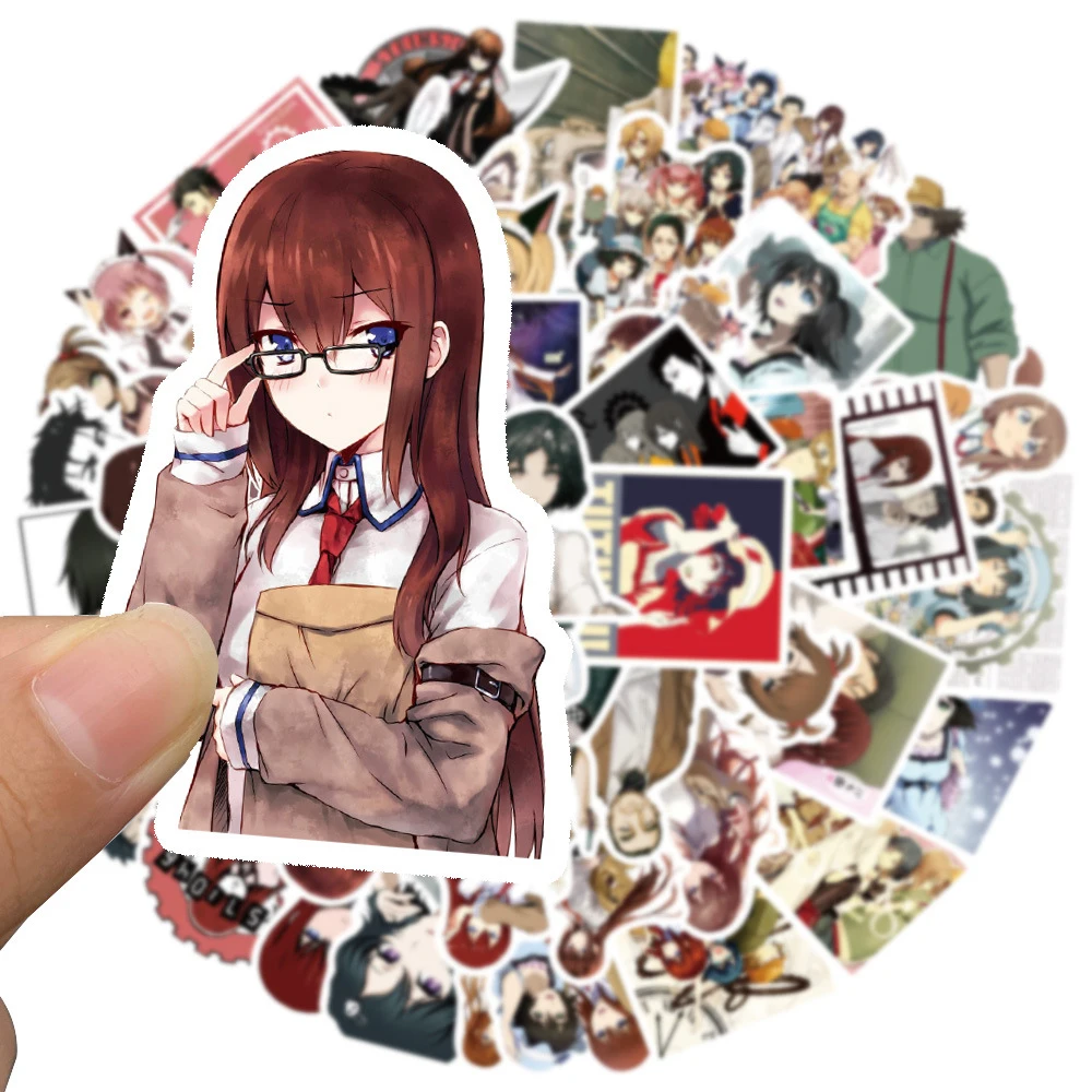 10/30/50pcs Okabe Steins Gate Stickers Girls Makise Kurisu Mayuri Anime Sticker Scrapbooking Suitcase Luggage Decal Waterproof