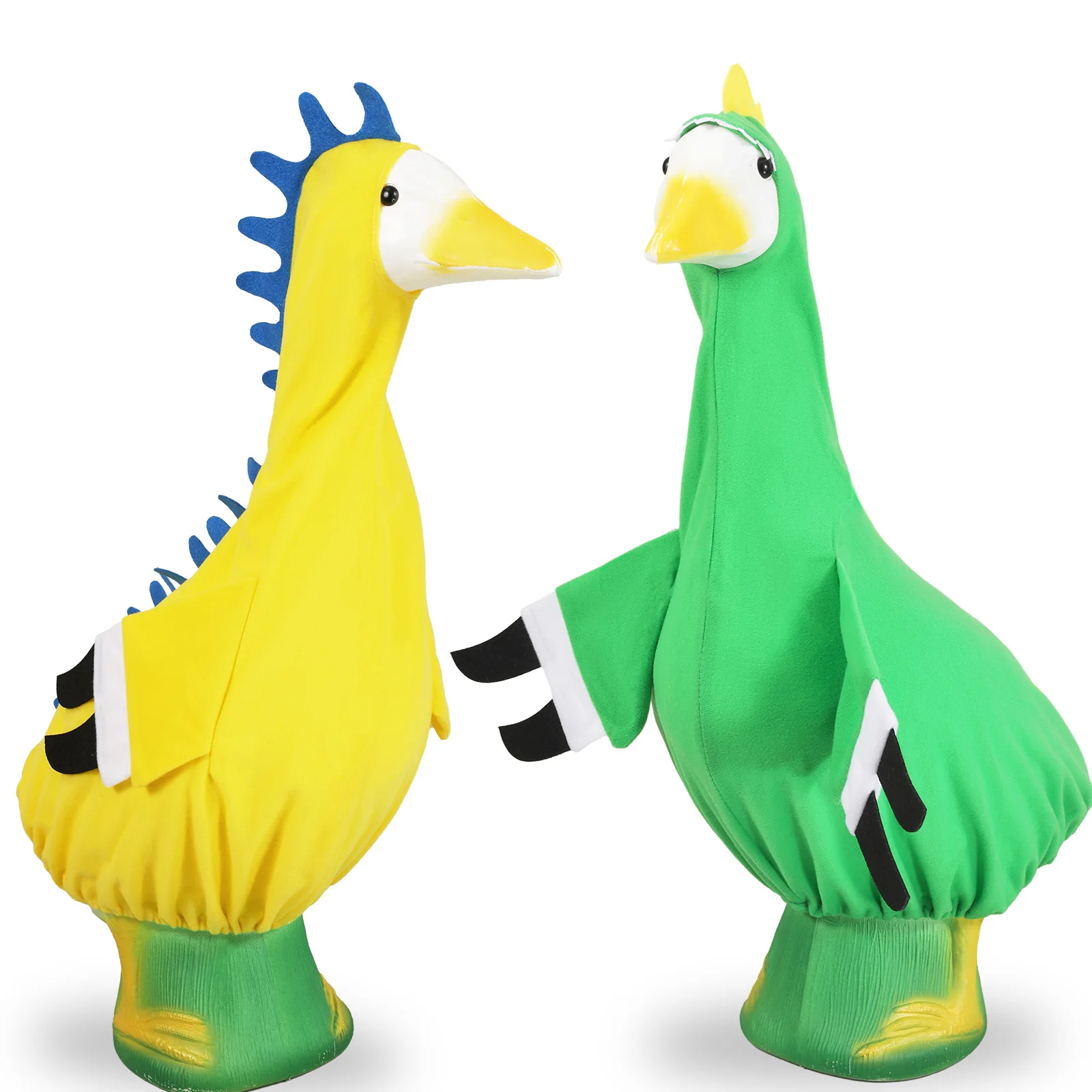 

2 Packs Porch Goose Outfits Dinosaur Goose Clothes 23" Lawn Goose Statues Halloween Costume Lawn Garden Yard Patio Statue Decor
