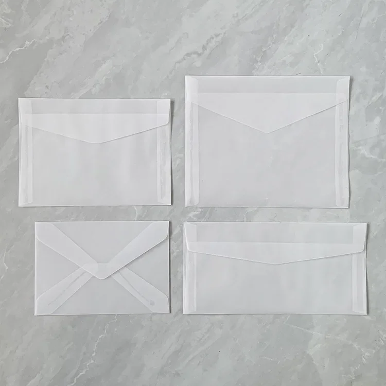 Enveloppes Translucides pour InPorter de Mariage, Coupe Européenne, Papier Acide Furique, Fournitures d'Affaires, Prend en Charge le Stockage Tbox, 50 Pièces/Lot