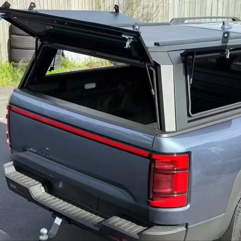 Custom Fit 6.0ft Luxury Waterproof Aluminum Pickup Truck High Cover Hard Tonneau Cover Long Bed Suitcase Accessory
