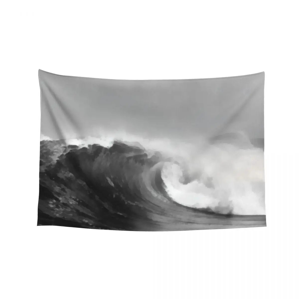 

Black and White Acrylic Painting of Wave and Sky Tapestry Wall Coverings Decorative Wall Murals Tapestry