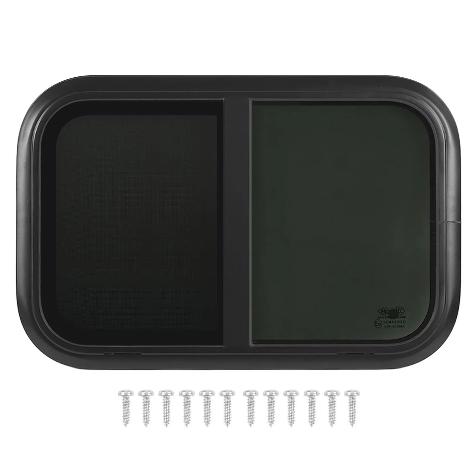 

RV Slid Window Rounded Sliding Aluminum Alloy Frame Movable Insect Screen UV Resistant for Engineering Vehicles