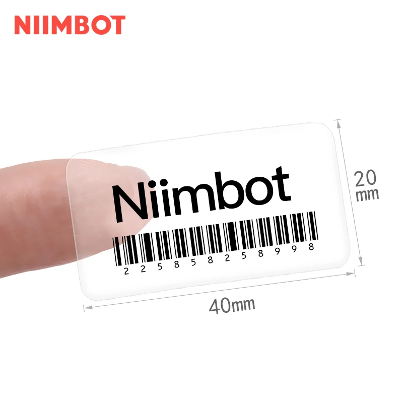 Niimbot 10 Rolls B21 B1 B203 B3S Printers Thermal Label Translucent Paper Waterproof Anti-Oil Tear-Resistant Jewelry Label Paper