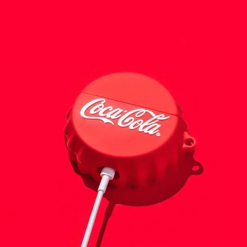 Creative beverage bottle Coca-Cola for Airpods pro case  Apple earphone case Airpods1/2 Bottle cap Beverage tank Silica gel case