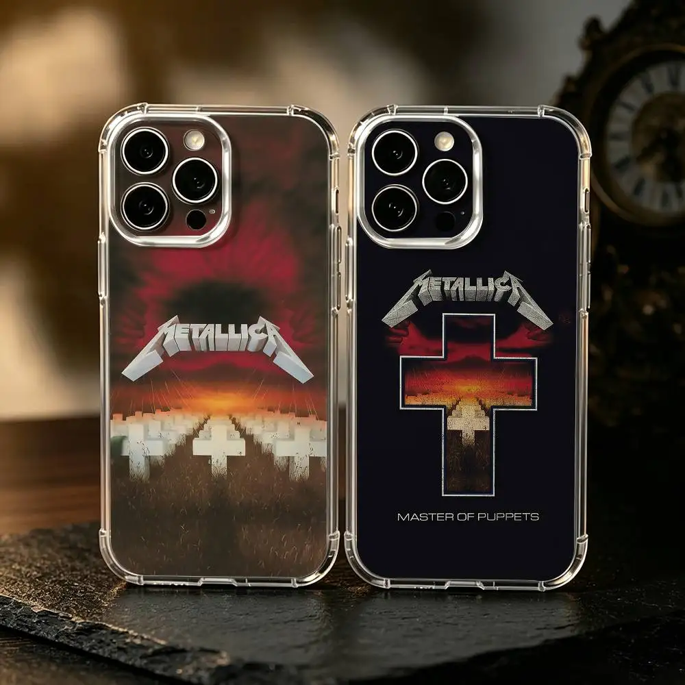Чехол для телефона 72 S-Seasons M-Metallica для iPhone 17, 16, 15, 14, 13, 12, 11 Plus, Pro Max, мягкий прозрачный чехол.