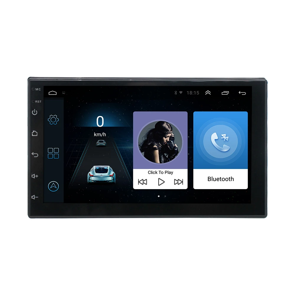 

1+16G 2.5D screen HD 1080P double din 7 inch android car radio with gps navigation