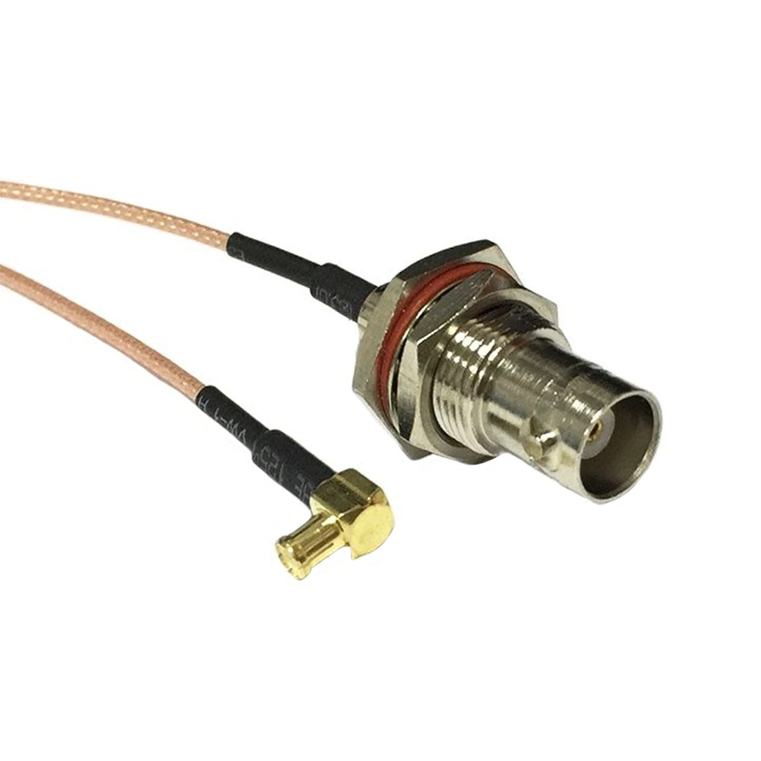 BNC Female Jack Nut Switch MCX Male Plug Right Angle Connector RG178 Jumper Cable 15cm 6\