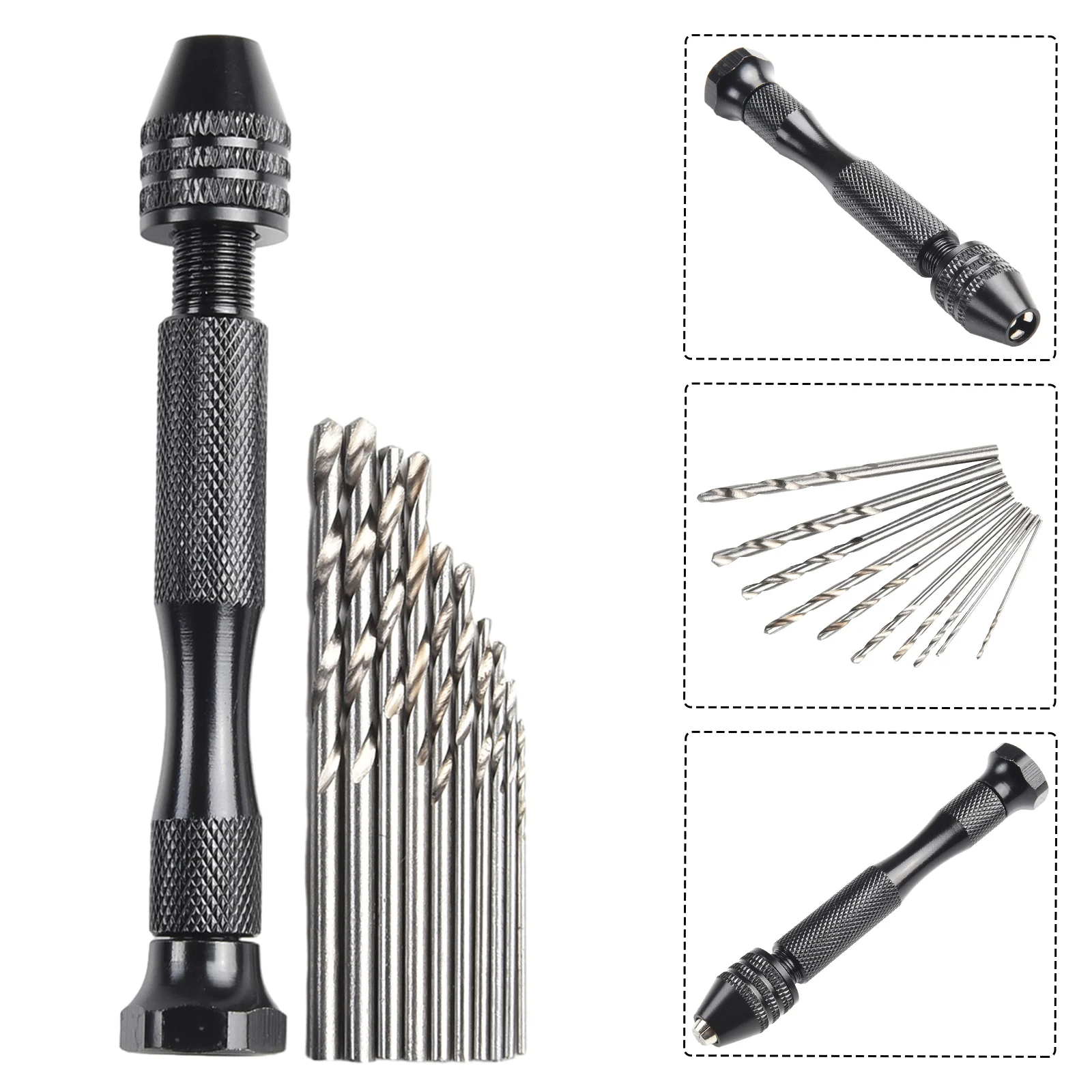 Woodworking Tools Drilling Rotary Tool Manual Twists Drill Bit Aluminum Alloy 0.3-3.2mm Mini Hand Drill For Jewelry Craft Watch