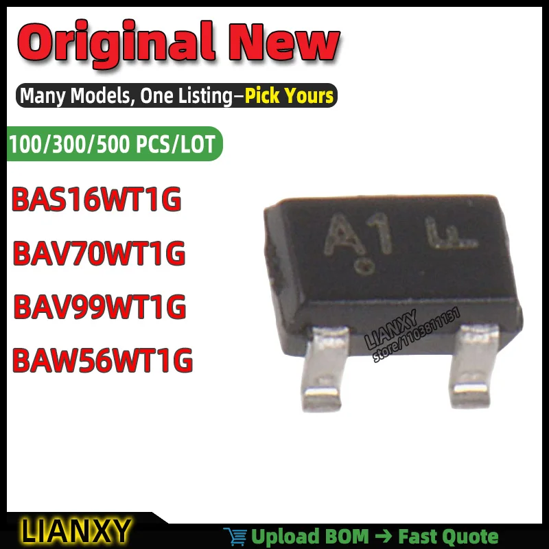 BAV70WT1G BAV99WT1G BAW56WT1G BAS16WT1G SC-70 SW DIODE SWITCHING New Original